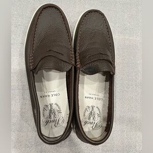 [9M]COLE HAAN Grand OS Pinch Marine Classic Brown Leather Penny Loafers EUC